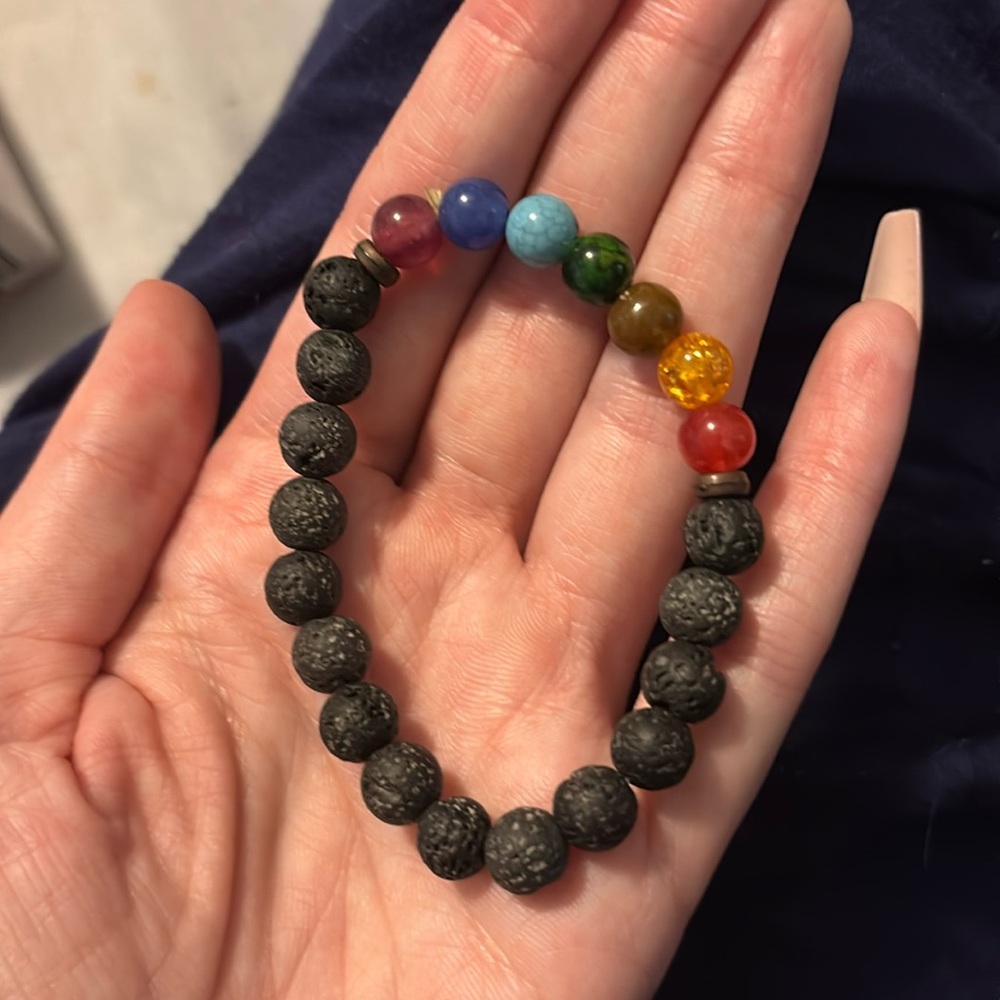 New Volcanic Stone Beaded Bracelet
